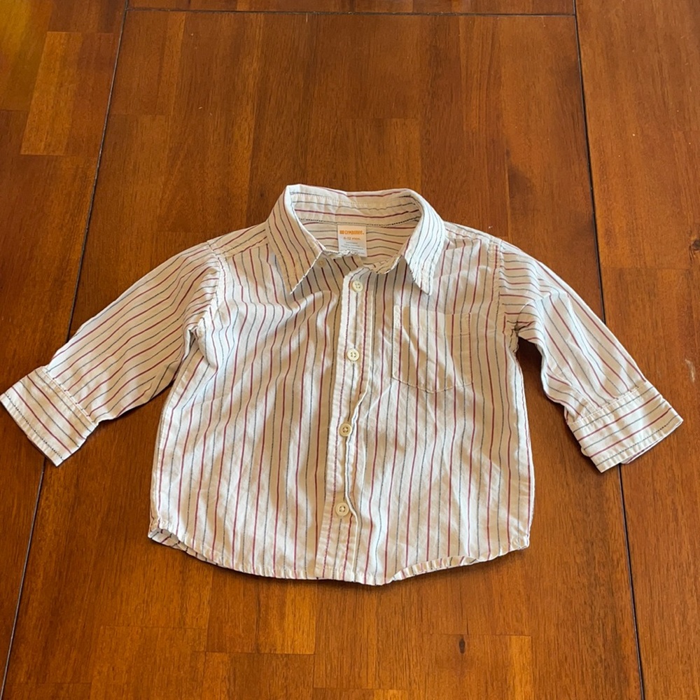 Gymboree 6-12 month white button down shirt